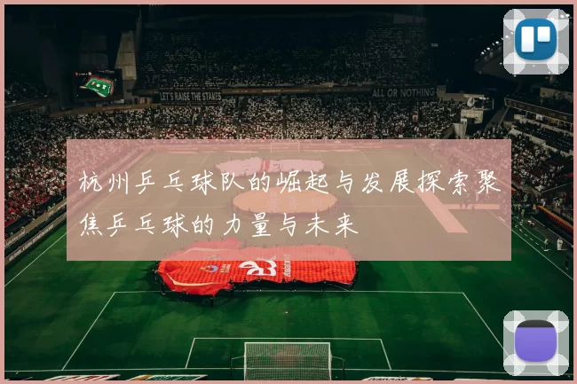 杭州乒乓球队的崛起与发展探索聚焦乒乓球的力量与未来